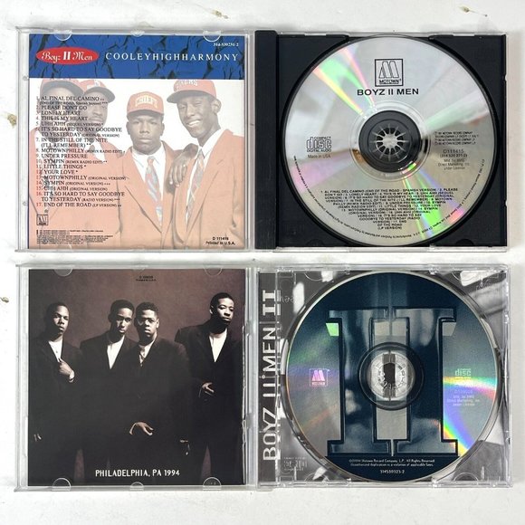 Boyz II Men 2 CD Bundle Cooley High Harmony 1992 + II 1994 Philly R&B Soul - Picture 4 of 4